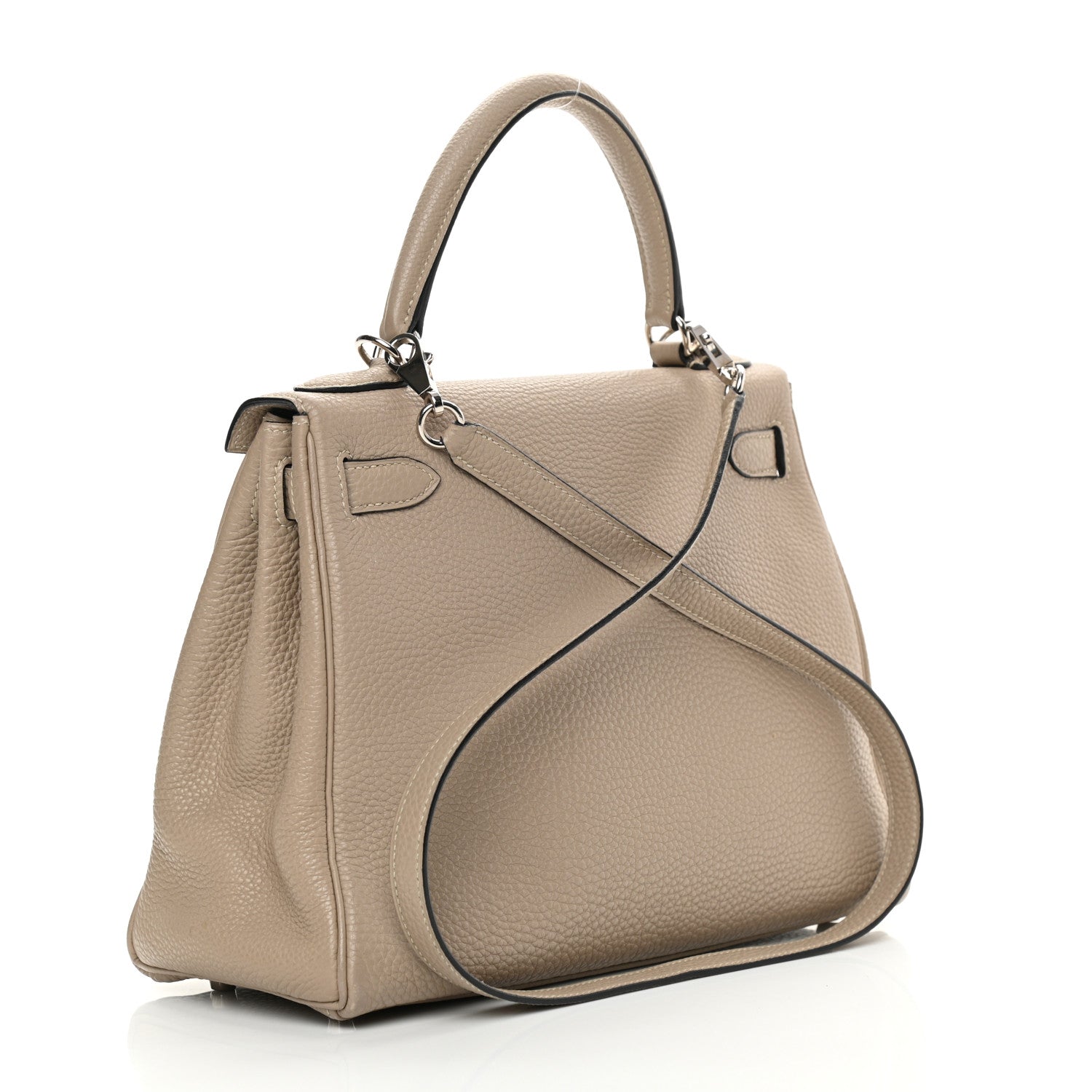 Hermes Taurillon Clemence Kelly Retourne 28 Gris Tourterelle 3 of 43