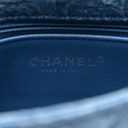 Chanel Denim Quilted Camellia Sweetheart Mini Flap Blue 6 of 10