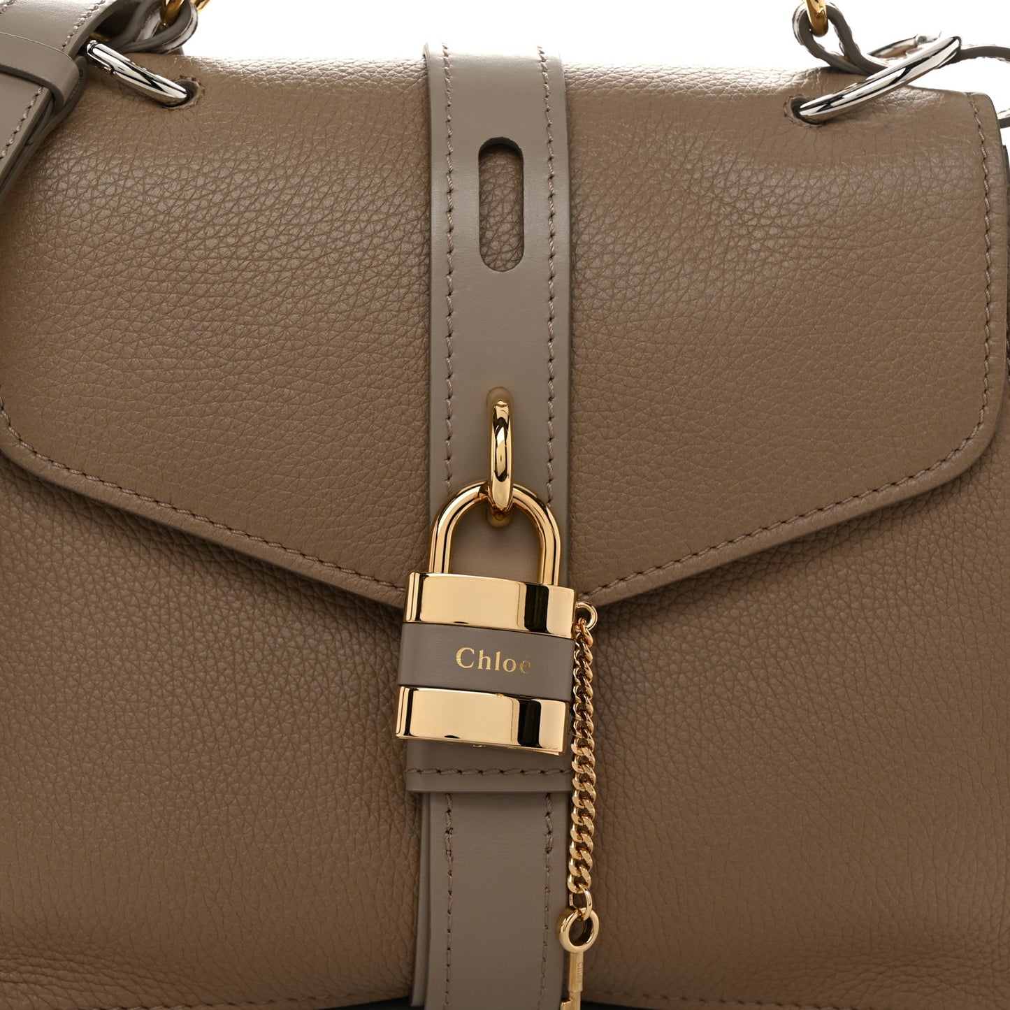 Grained Calfskin Medium Aby Day Shoulder Bag Motty Grey