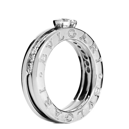 Bulgari 18K White Gold Diamond .31ct B.Zero1 Engagement Ring 47 4 5 of 7