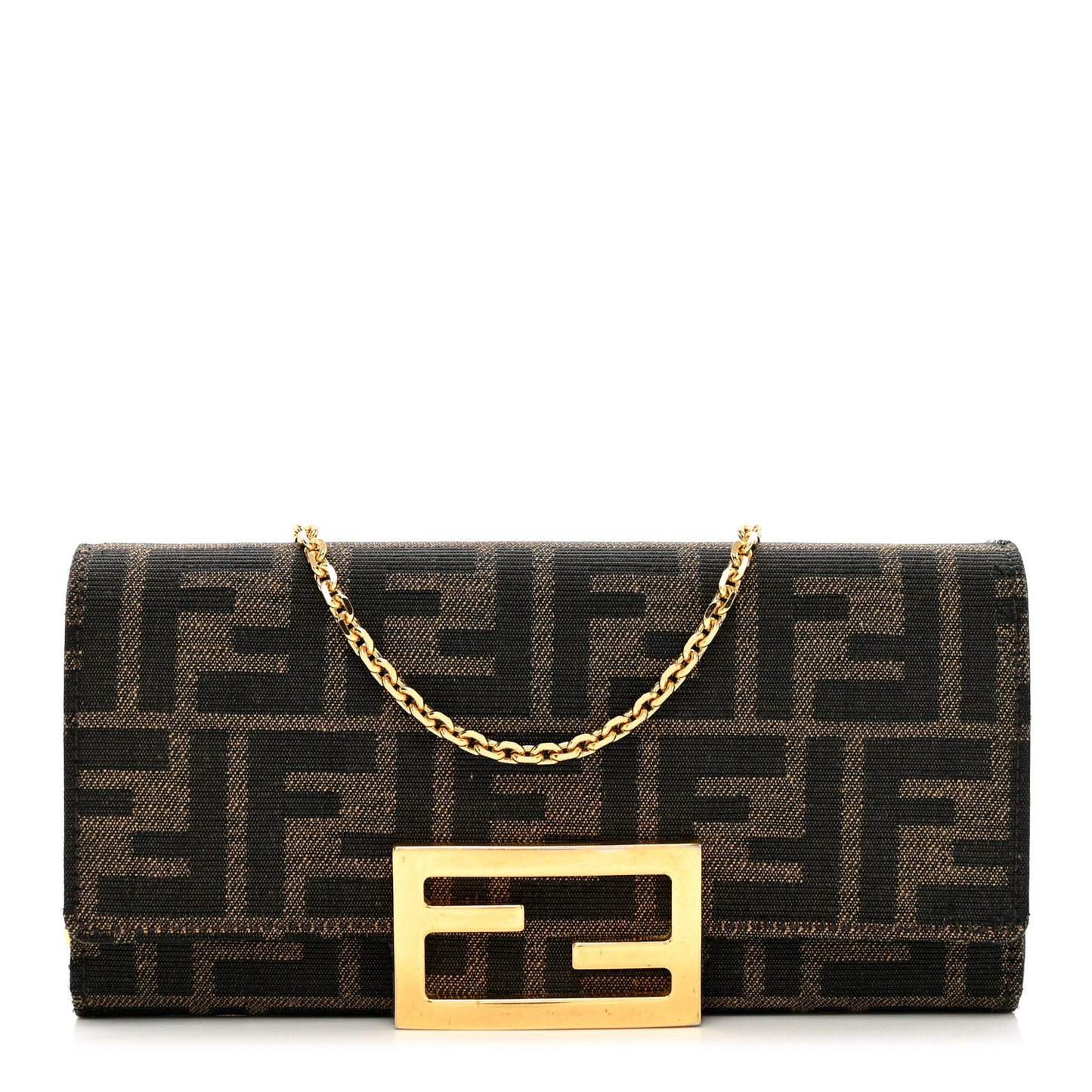Zucca Vitello Continental Wallet On Chain Tobacco