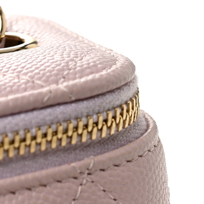 Chanel Caviar Quilted Mini Vanity Case With Chain Light Pink 11 of 13