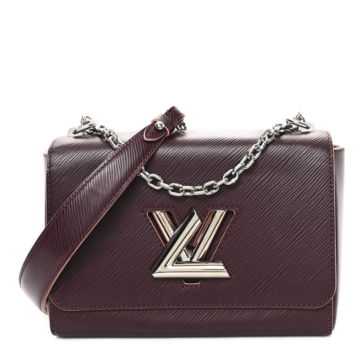 Louis Vuitton Epi Twist Shoulder Bag MM Prune Rose Poudre 1 of 10