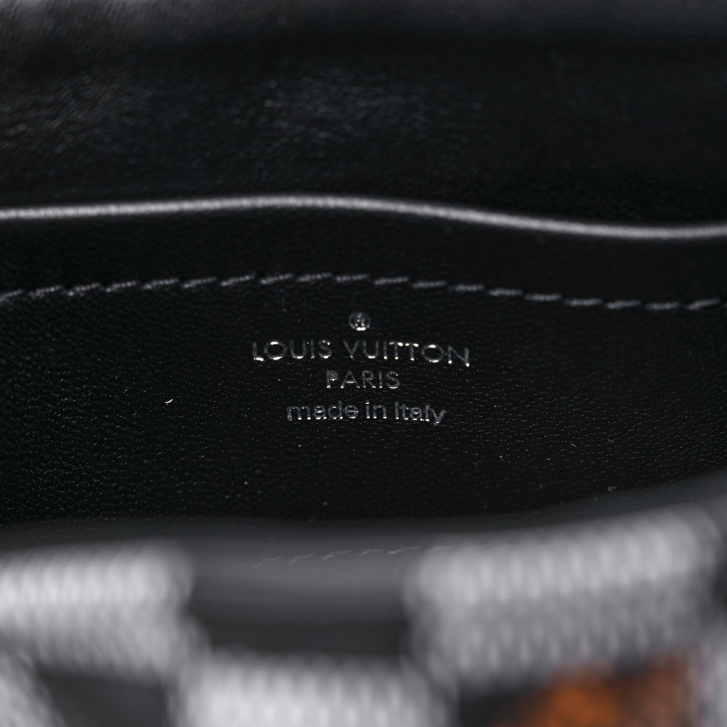 Calfskin Damier Twist Shoulder Bag BB Black White