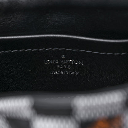 Louis Vuitton Calfskin Damier Twist Shoulder Bag BB Black White 7 of 10