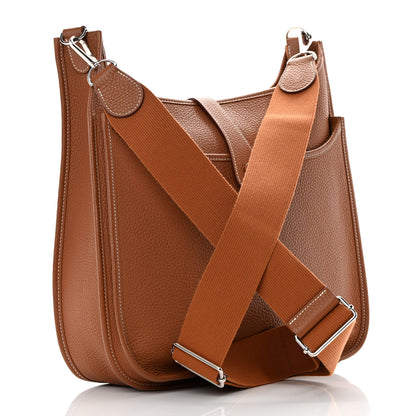 Hermes Taurillon Clemence Evelyne III GM Gold 3 of 14