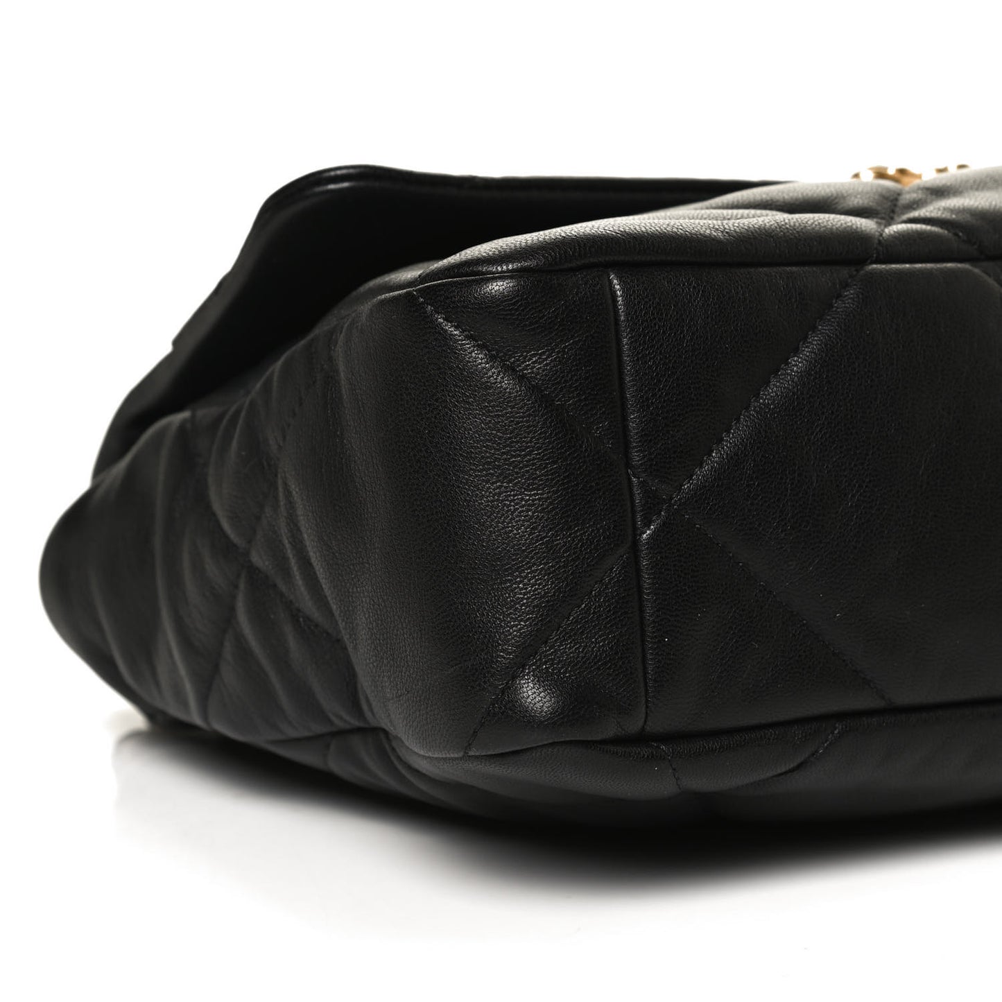 Lambskin Quilted Large Chanel 19 Flap Black
