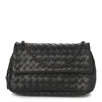 Bottega Veneta Nappa Intrecciato Mini Chain Messenger Black 1 of 9