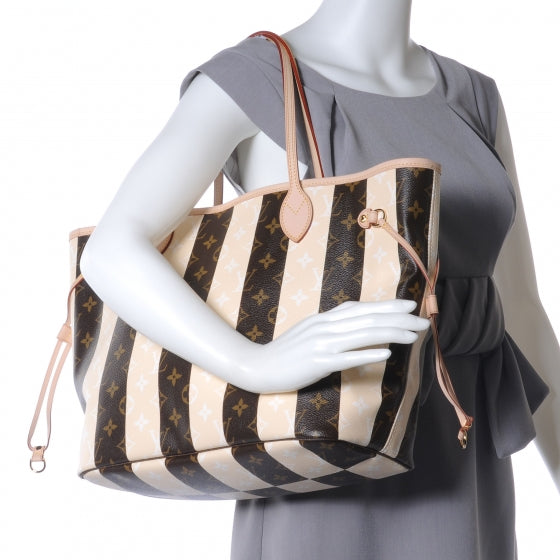Louis Vuitton Monogram Rayures Neverfull MM 2 of 8