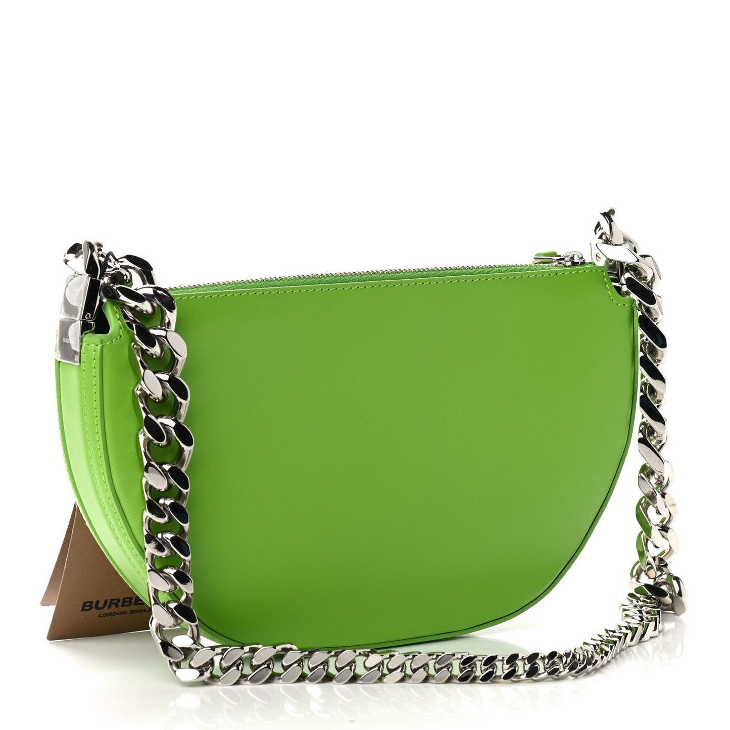Calfskin Small Olympia Chain Shoulder Bag Brilliant Green