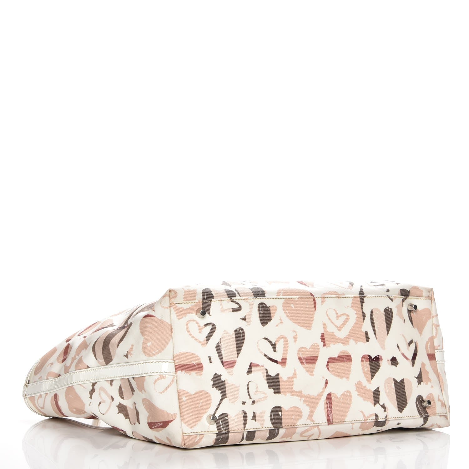 Burberry Nova Check Heart Tote White 4 of 13