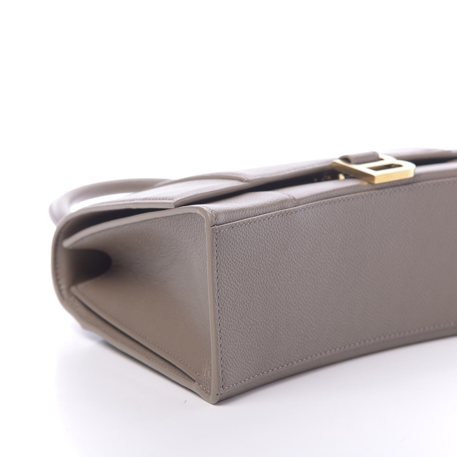 Balenciaga Grained Calfskin Medium Hourglass Top Handle Bag Mink Grey 8 of 11