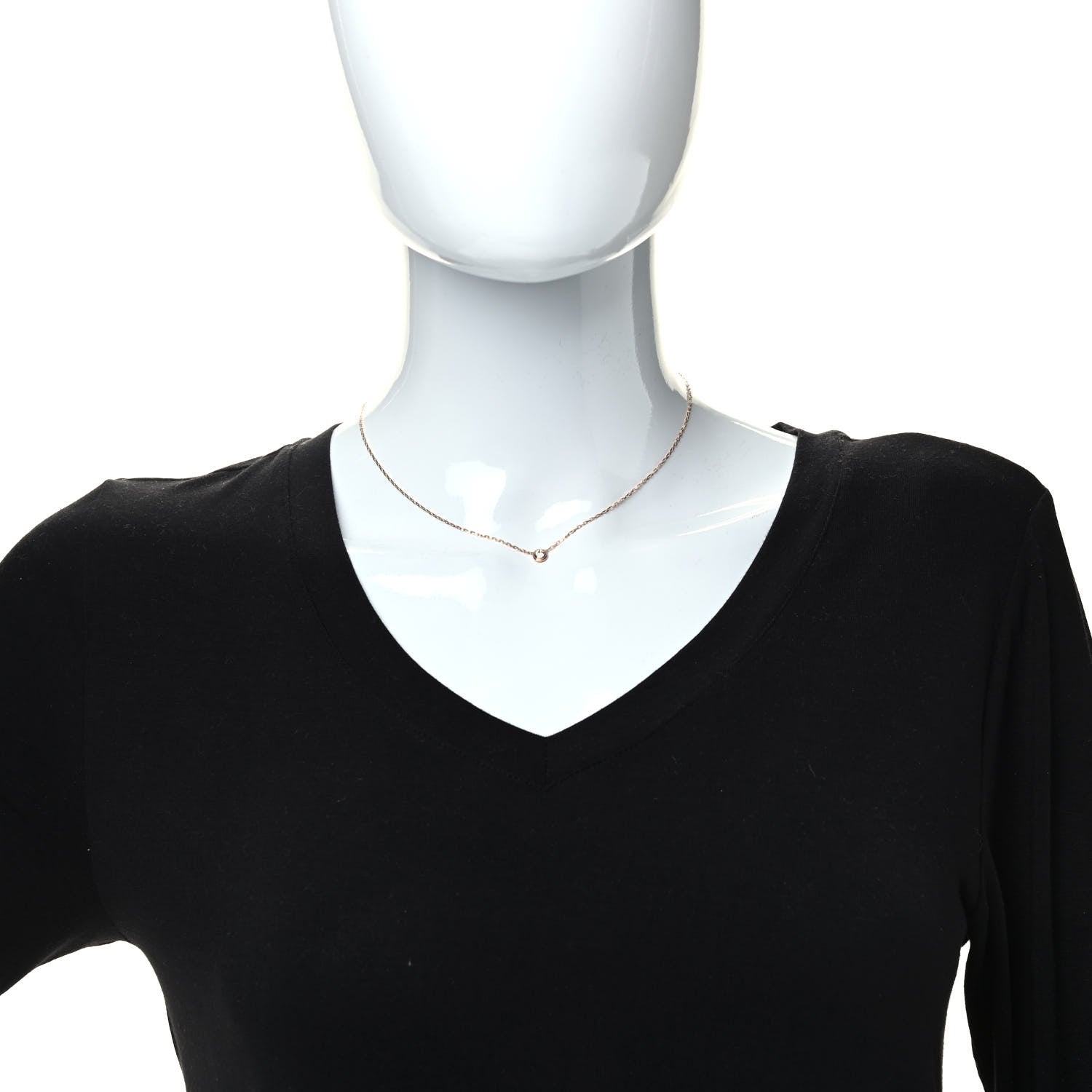 Cartier 18K Pink Gold Diamond LM D'Amour Pendant Necklace 5 of 12