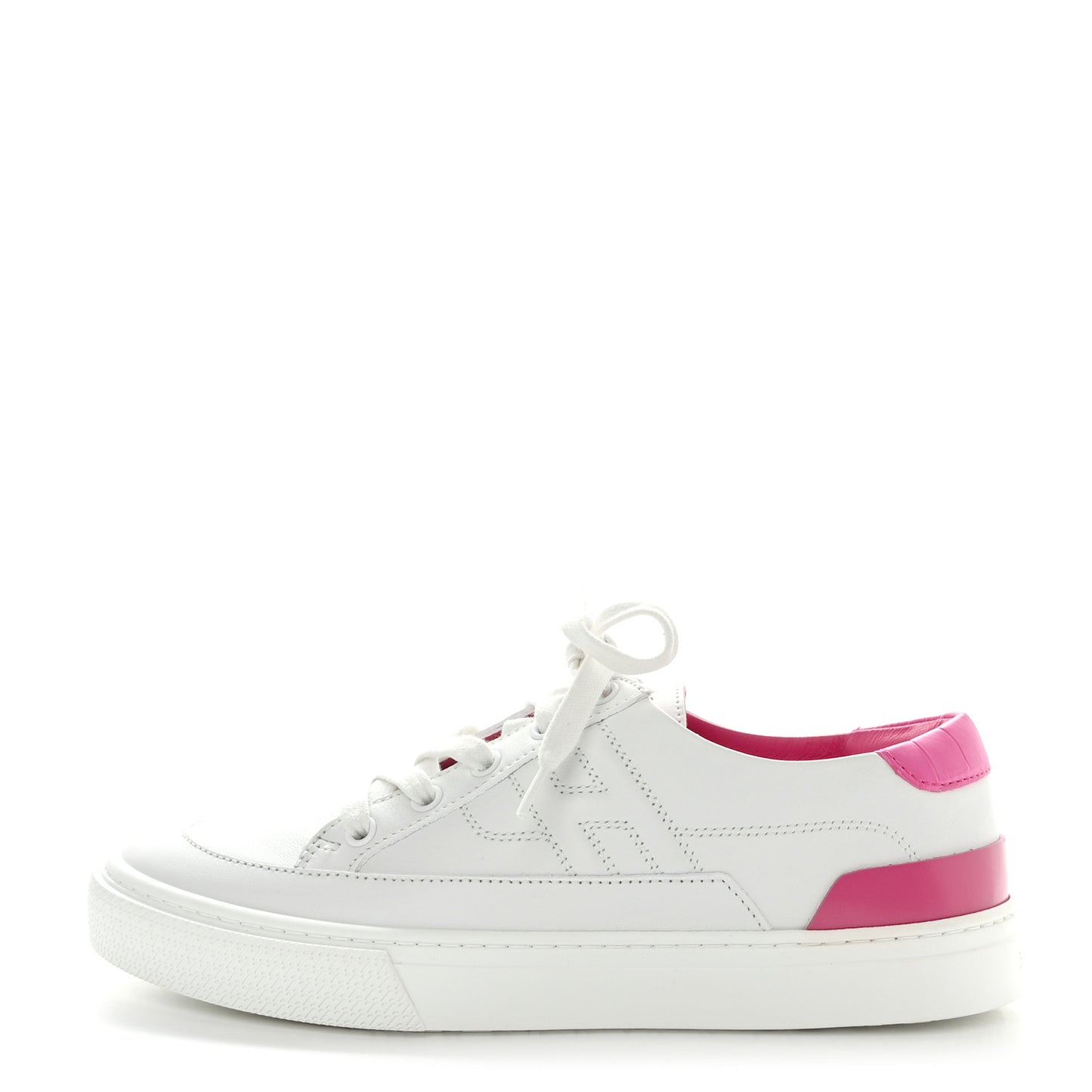 Matte Niloticus Crocodile Calfskin Deep Sneakers 38 White Magnolia