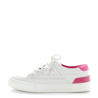 Hermes Matte Niloticus Crocodile Calfskin Deep Sneakers 38 White Magnolia 1 of 10