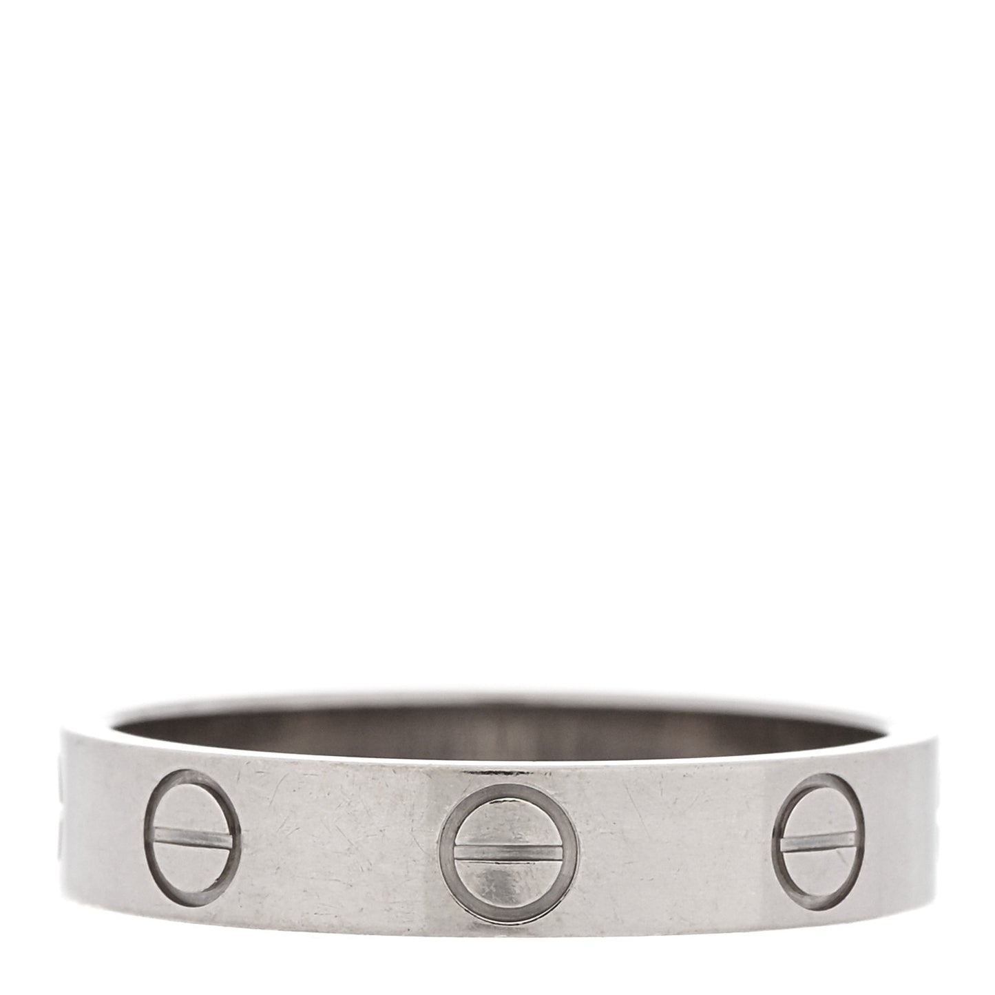 18K White Gold 3.5mm LOVE Wedding Band Ring 51 5.75