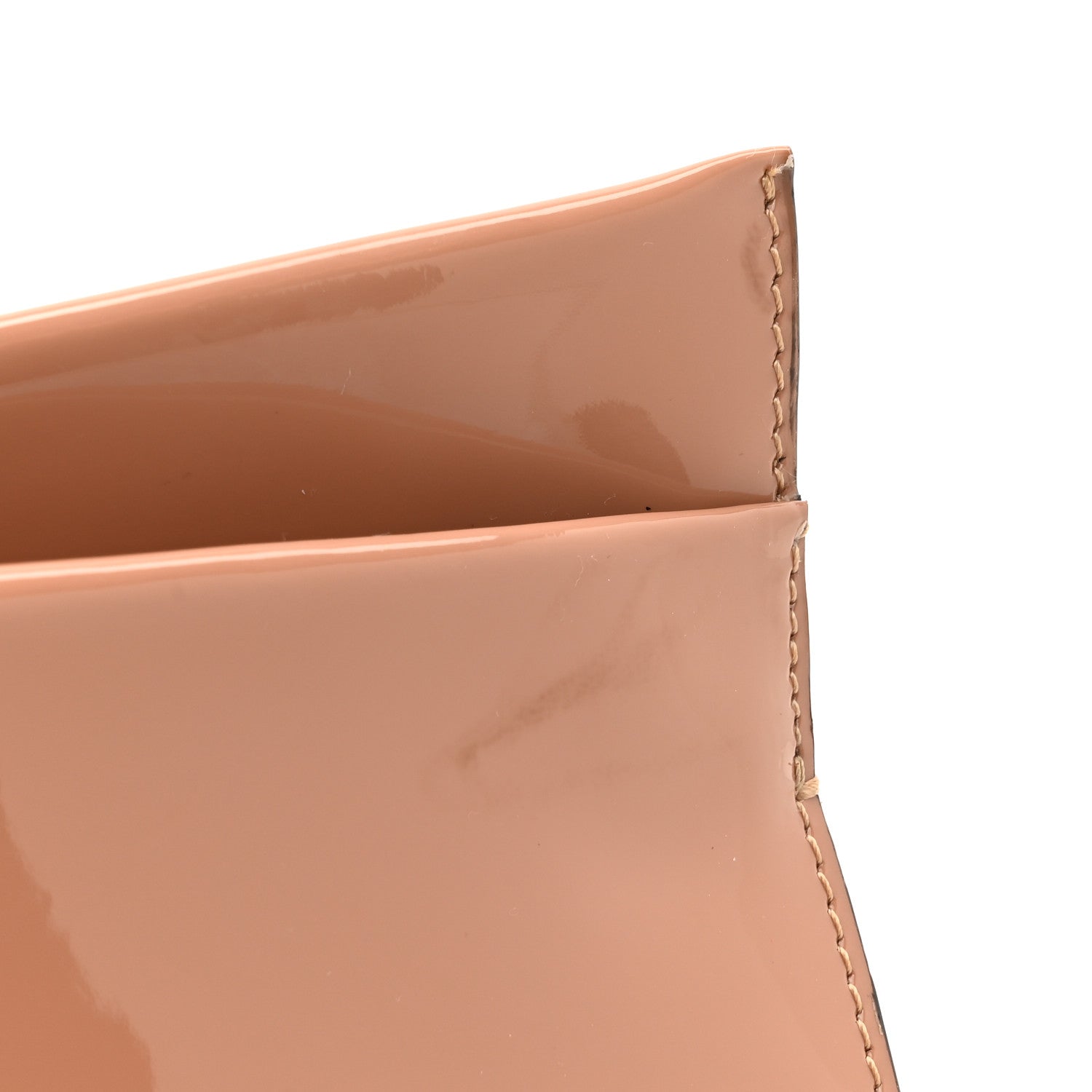Christian Louboutin Patent Loubi Twist Zip Clutch Bag Nude 9 of 10