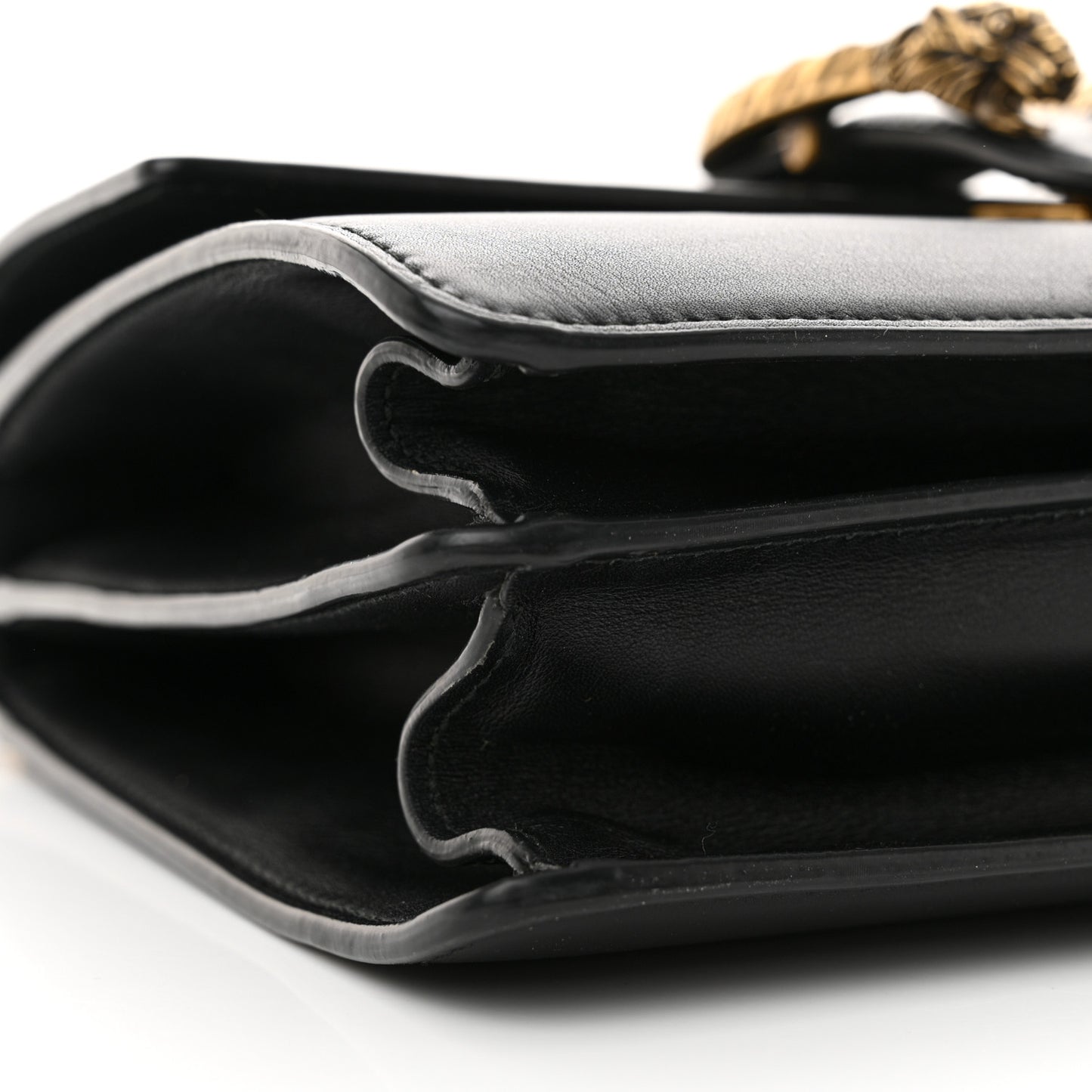 Moon Calfskin Web Medium Dionysus Bamboo Top Handle Bag Black