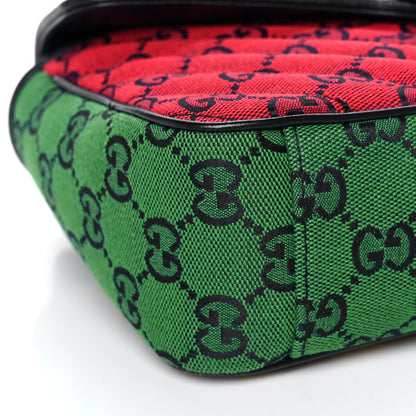 Gucci Monogram Multicolor Matelasse Diagonal Small GG Marmont Shoulder Bag Pink Blue Red Yellow Green 11 of 12