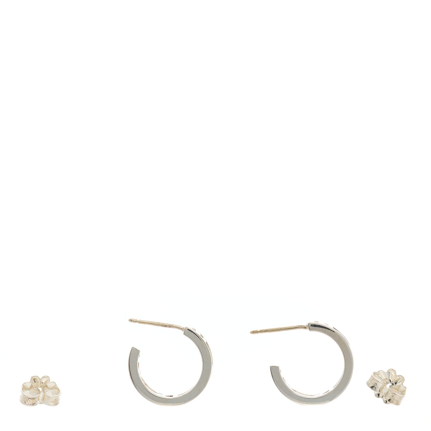 Sterling Silver Small Atlas Open Hoop Earrings