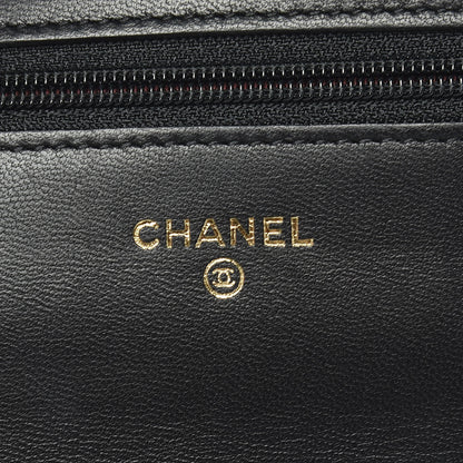 Chanel Lambskin Quilted Wallet On Chain WOC Black 7 of 9
