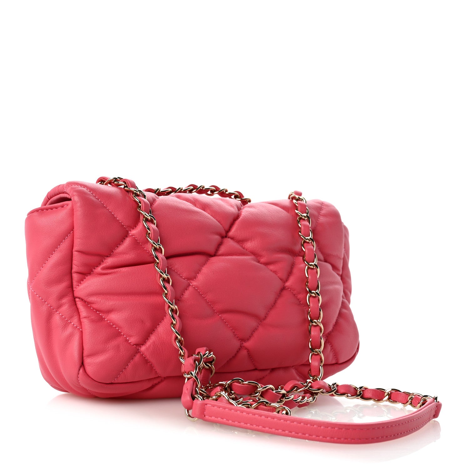 Chanel Calfskin Quilted Medium Bubbly Flap Pink 3 of 13