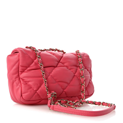 Chanel Calfskin Quilted Medium Bubbly Flap Pink 3 of 13