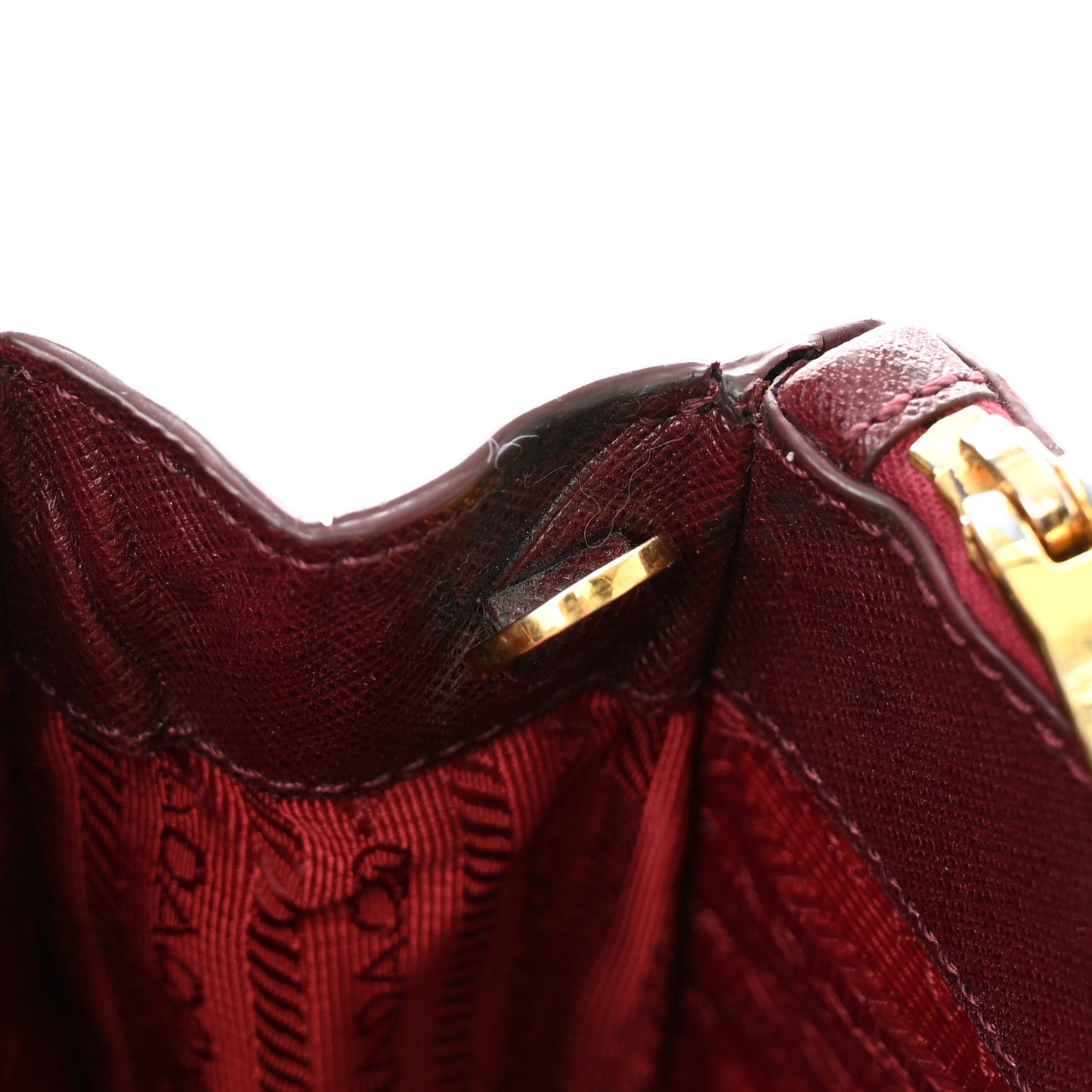 Saffiano Mini Galleria Double Zip Tote Granato