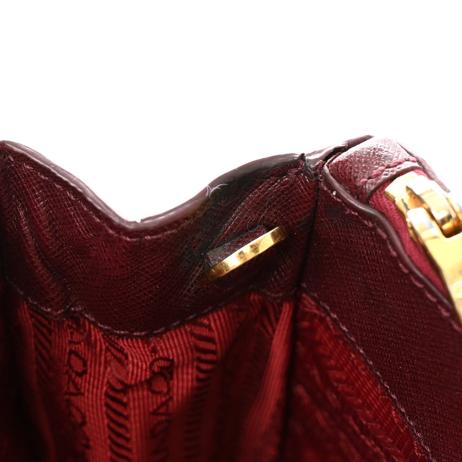 Prada Saffiano Mini Galleria Double Zip Tote Granato 12 of 18