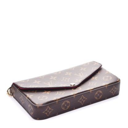 Louis Vuitton Monogram Pochette Felicie Chain Wallet Fuchsia 4 of 10