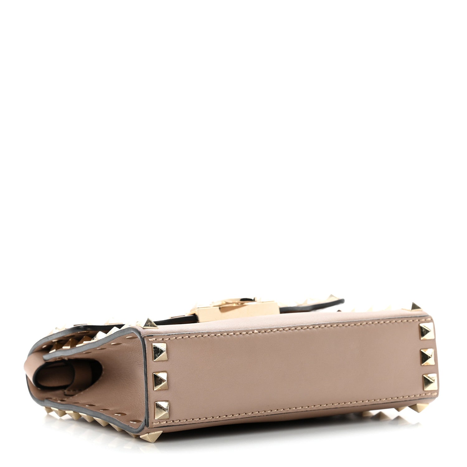 Valentino Garavani Vitello Mini Rockstud Flip Lock Crossbody Bag Poudre 3 of 9