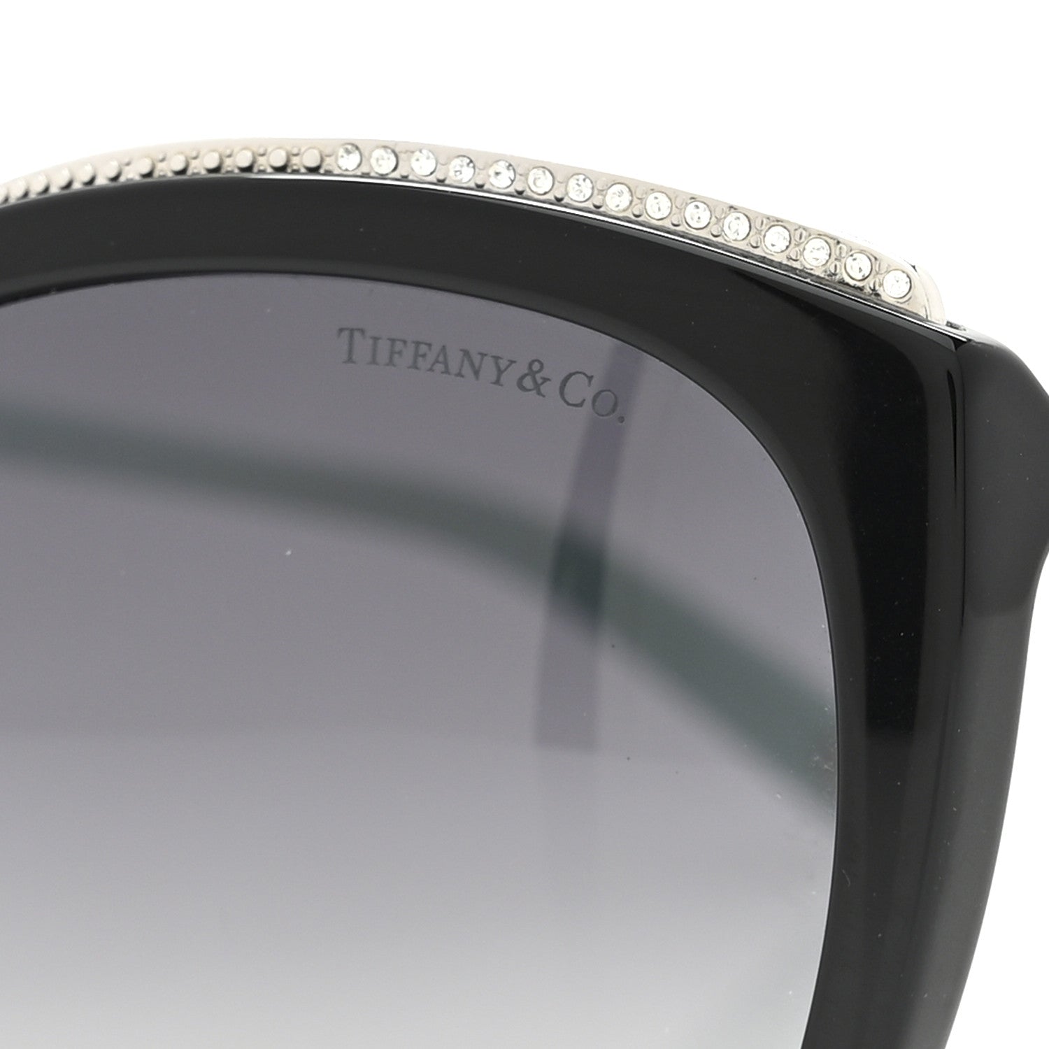 Tiffany Acetate Metal Cat Eye Sunglasses TF4134 Black Blue 7 of 7