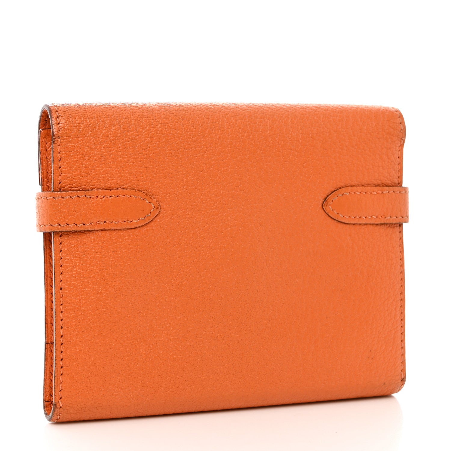 Hermes Chevre Mysore Kelly Compact Wallet Orange 5 of 12