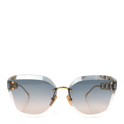 Louis Vuitton Metal Rimless LV Jewel Cat Eye Sunglasses Z1626U Gradient Blue 2 of 6