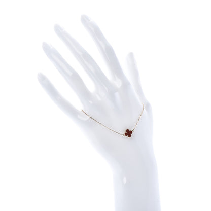Van Cleef & Arpels 18K Rose Gold Carnelian Sweet Alhambra Bracelet 2 of 7