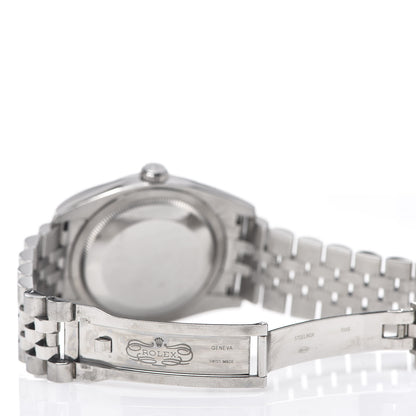 Rolex Stainless Steel 36mm Oyster Perpetual Datejust Watch Silver Flowers 116234 4 of 4