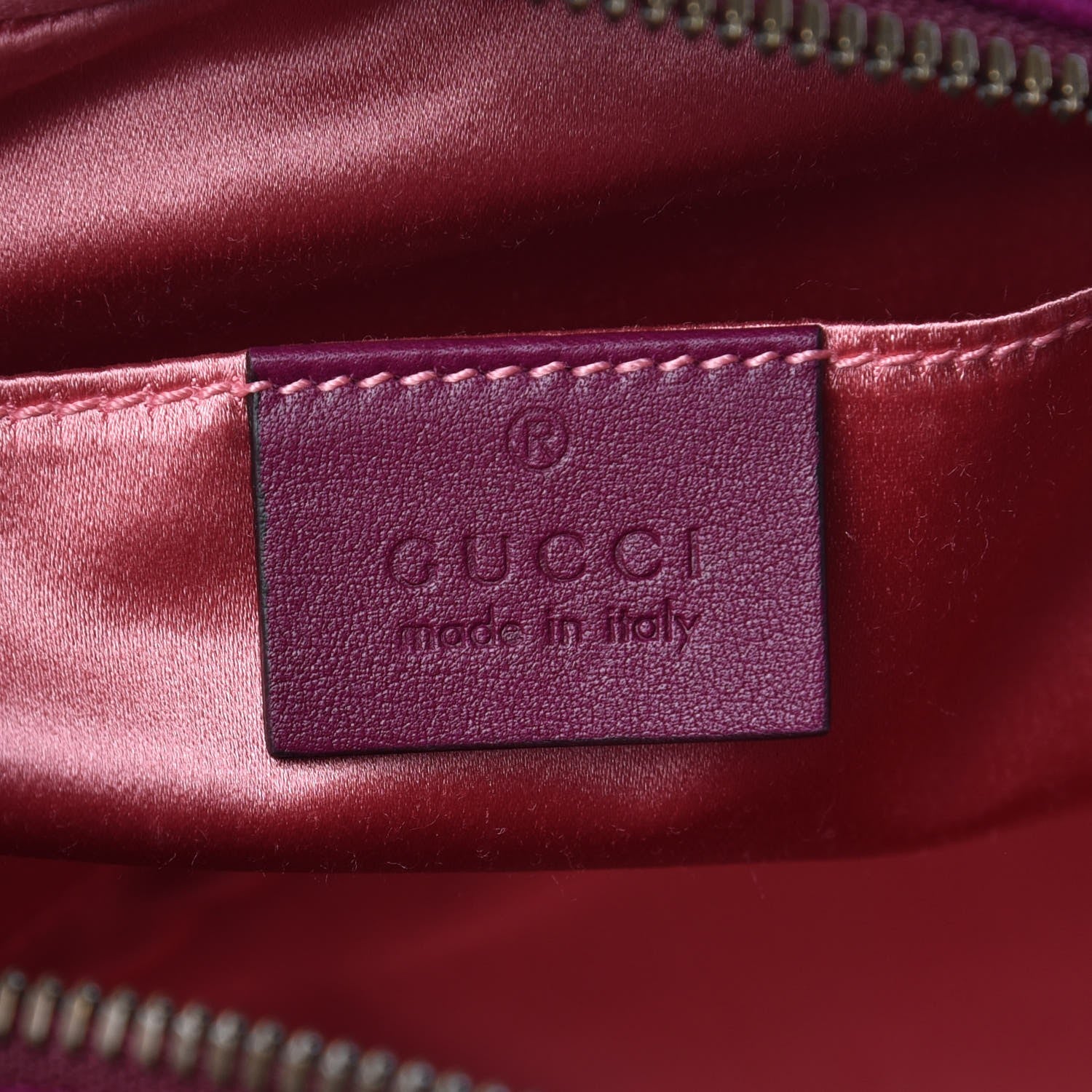 Gucci Velvet Matelasse Small GG Marmont Chain Shoulder Bag Fuchsia Violet Cyclamen 6 of 8