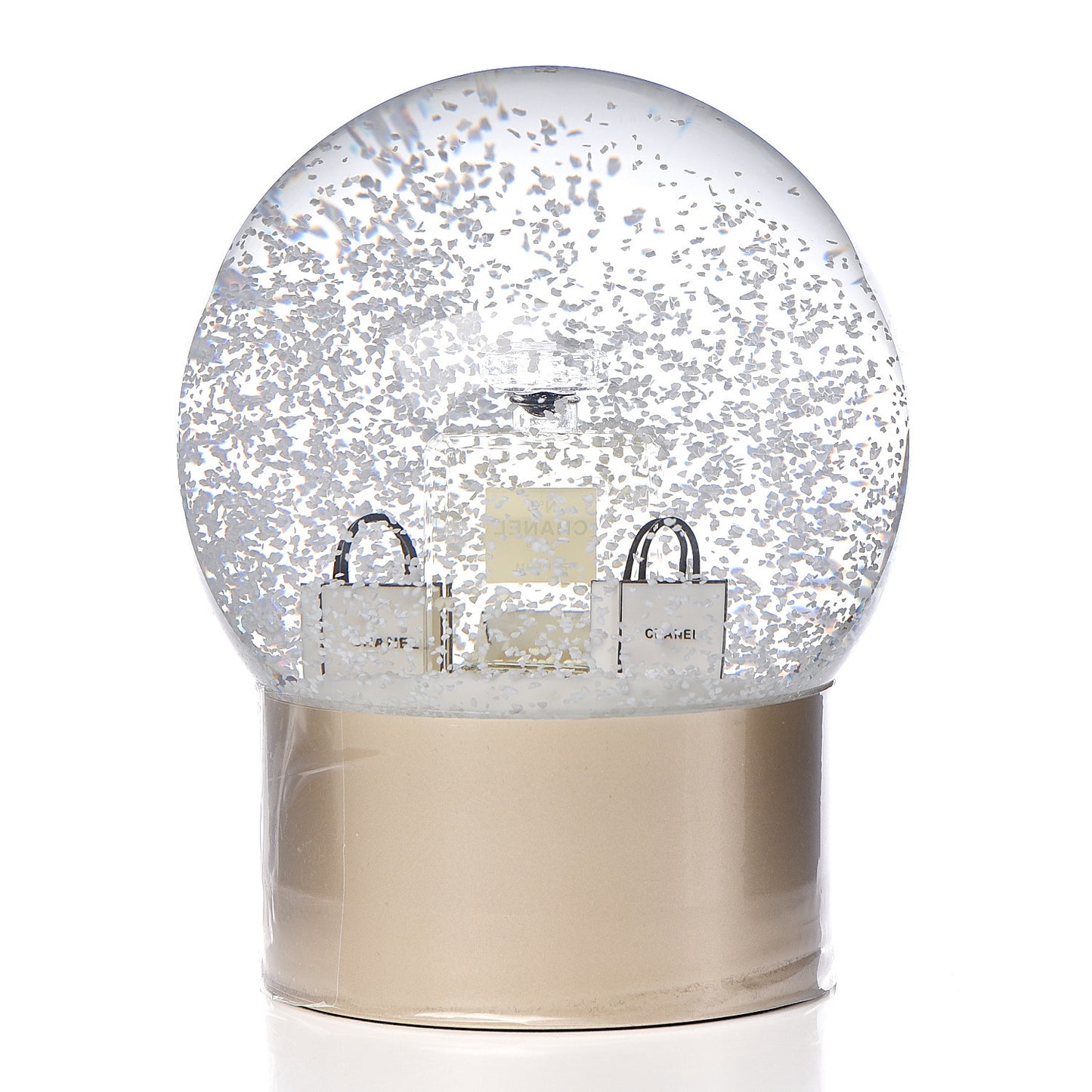 Glass N°5 Perfume Bottle Snow Globe