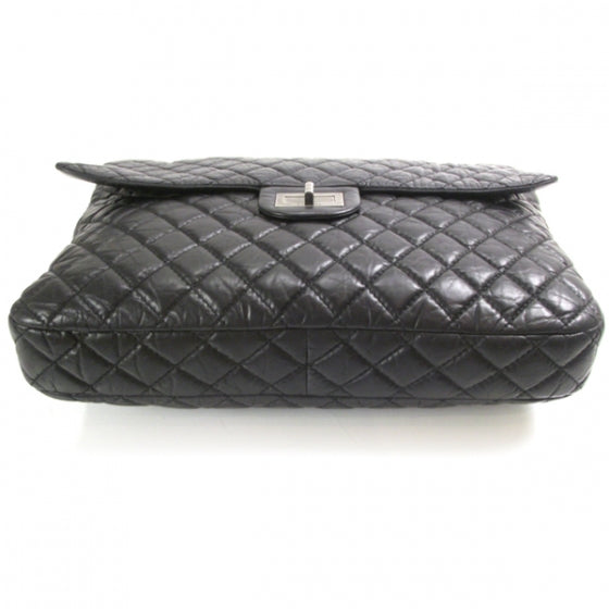 Distressed Leather Reissue XL Maxi Flap Black