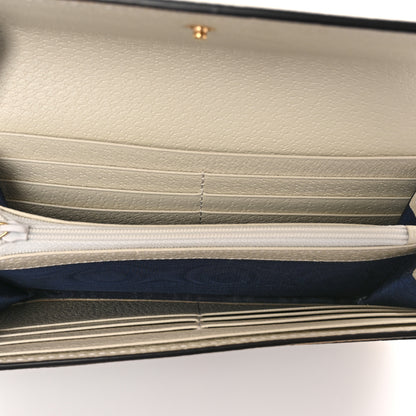 Gucci GG Supreme Monogram Textured Calfskin Web Ophidia Continental Wallet Beige White 5 of 7