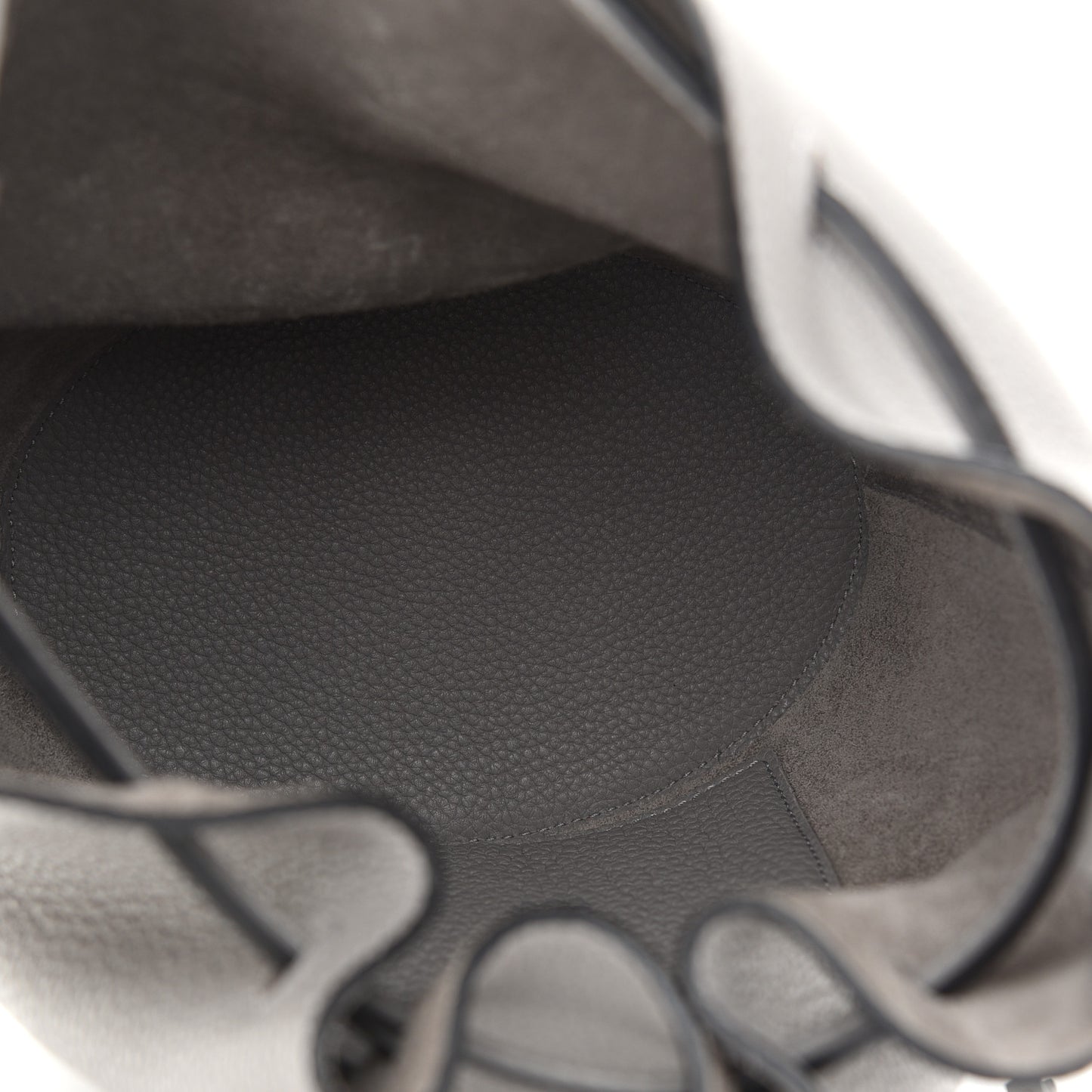 Calfskin Small Balloon Bucket Bag Smoke
