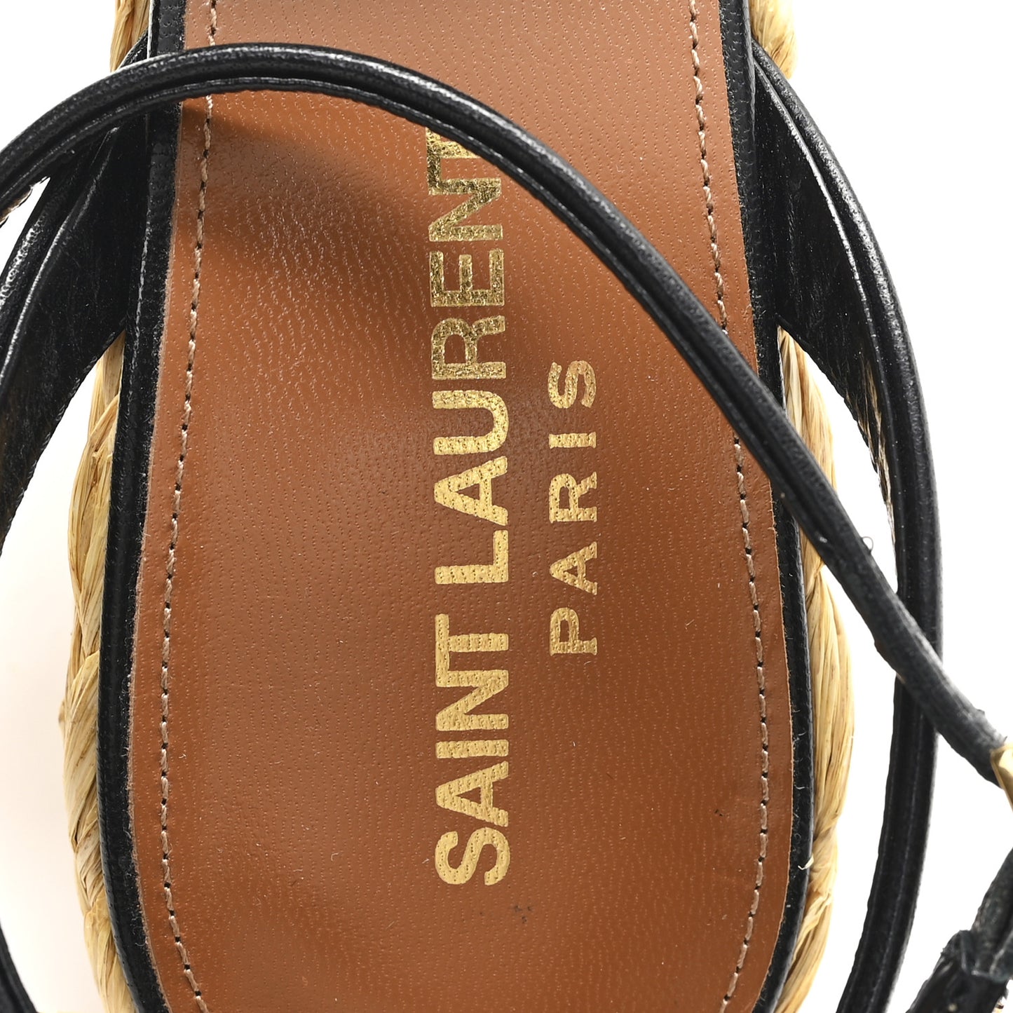 Calfskin Paloma Espadrille 95 Wedges 37.5 Black