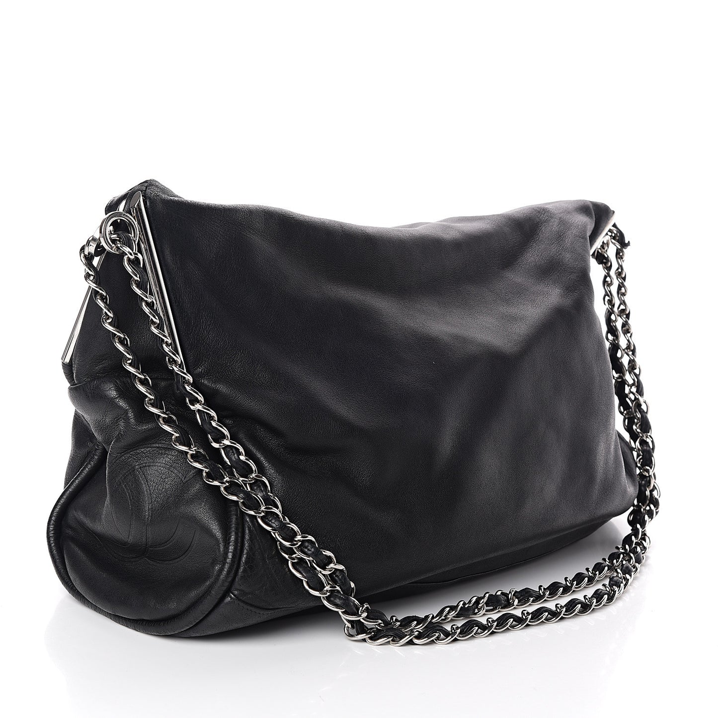 Lambskin Large Ultimate Soft Tote Black