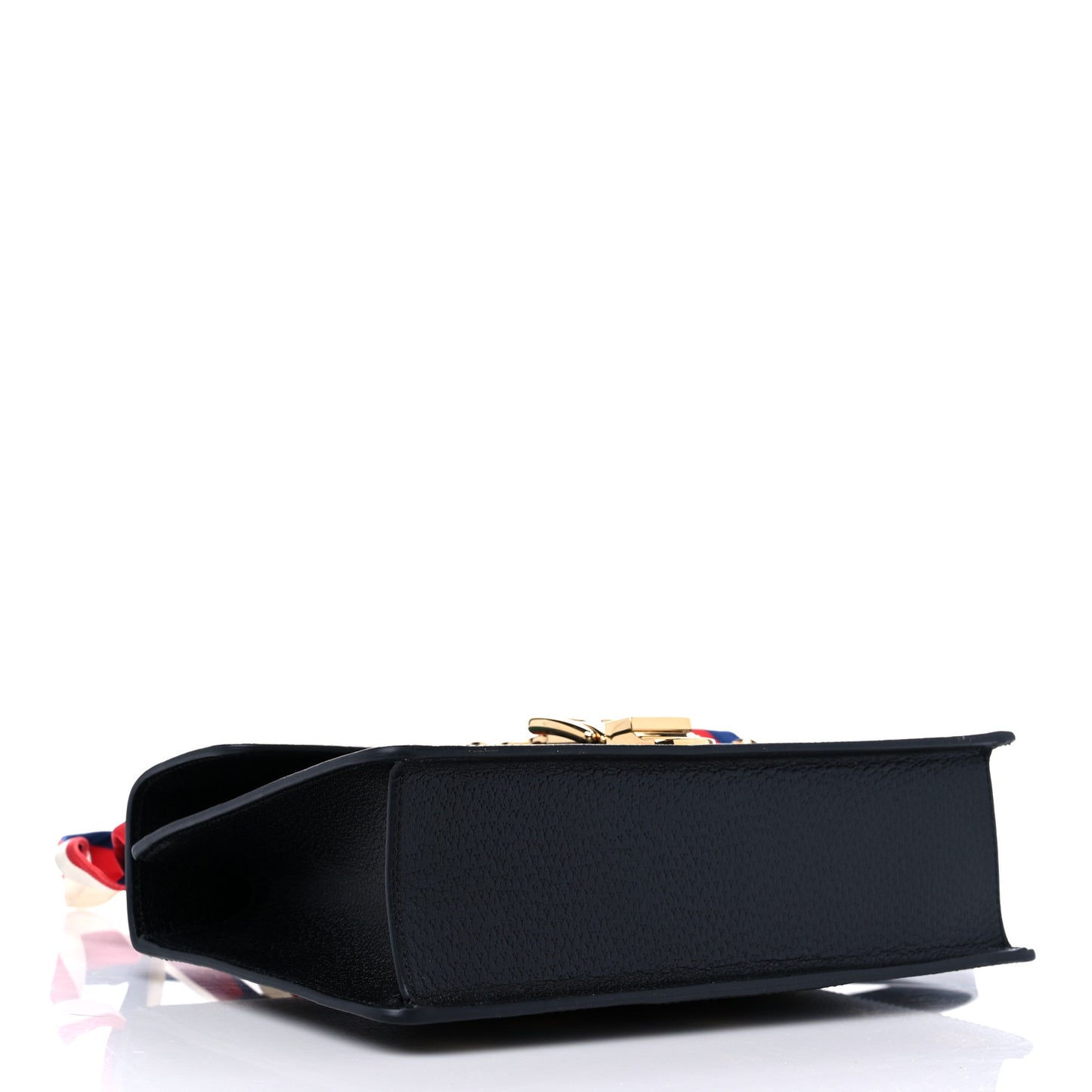 Textured Calfskin Bee Star Print Small Sylvie Shoulder Bag Black