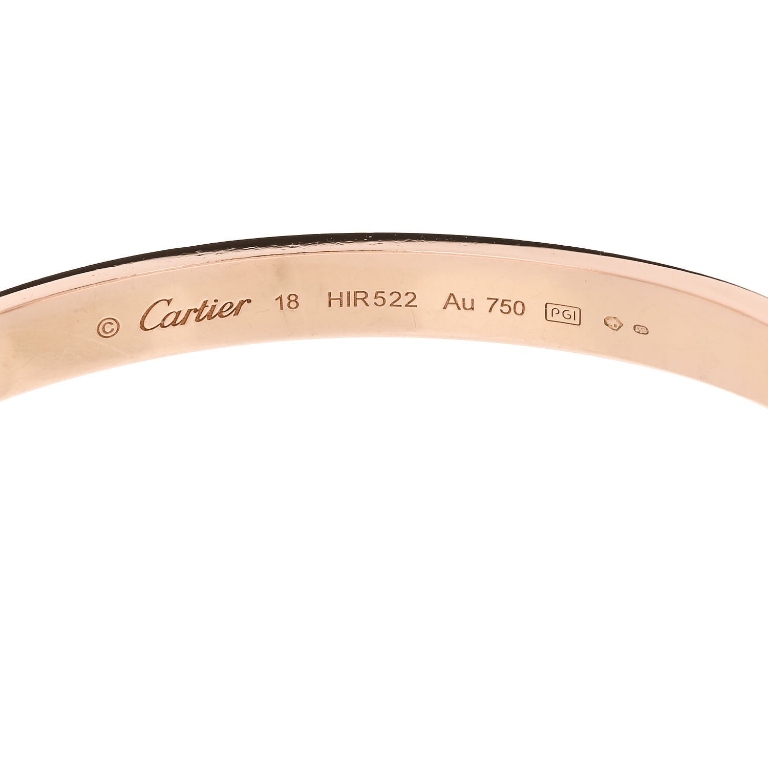 Cartier 18K Pink Gold LOVE Bracelet 18 8 of 9