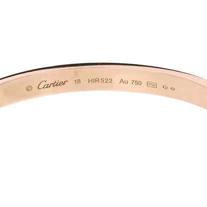 Cartier 18K Pink Gold LOVE Bracelet 18 8 of 9