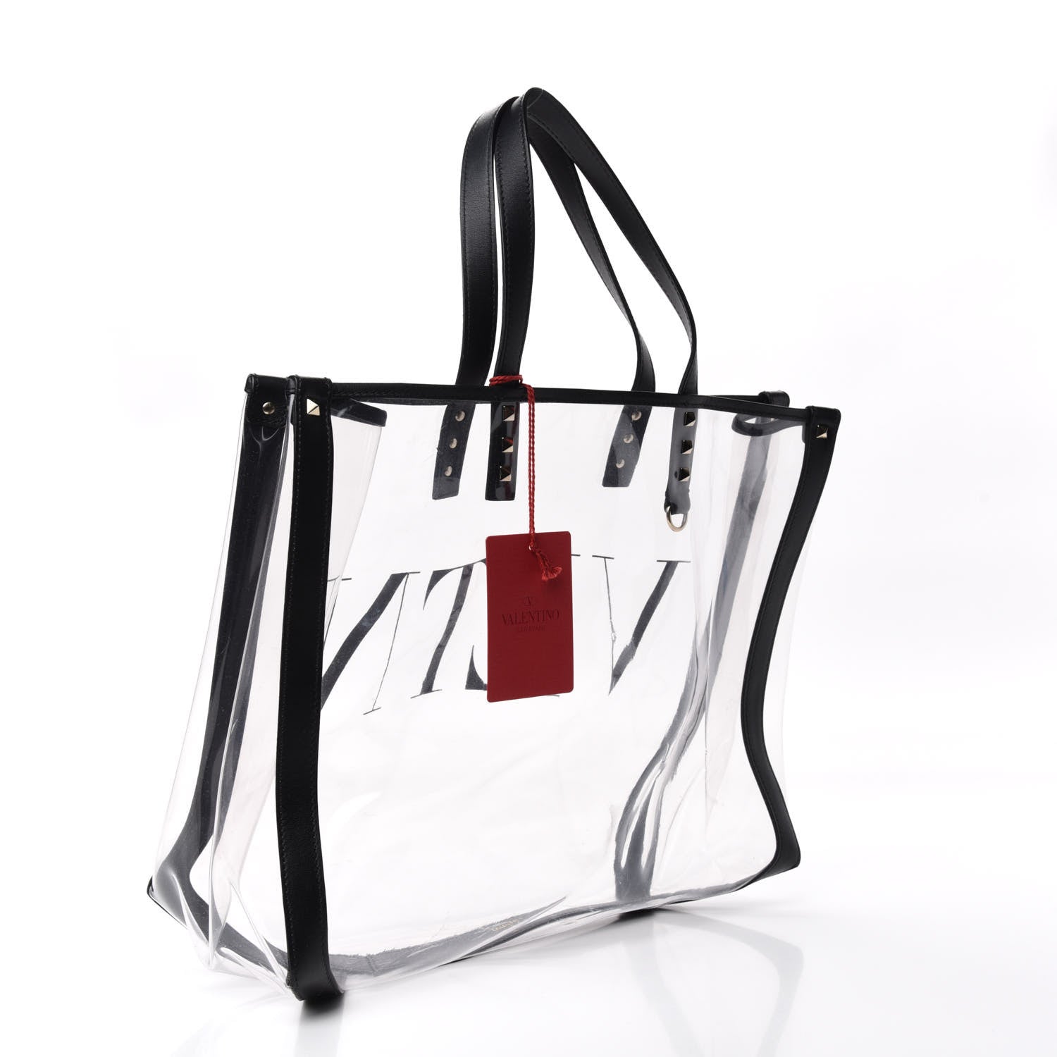 Valentino Garavani Plexy VLTN Small Shopping Bag Transparent 3 of 9