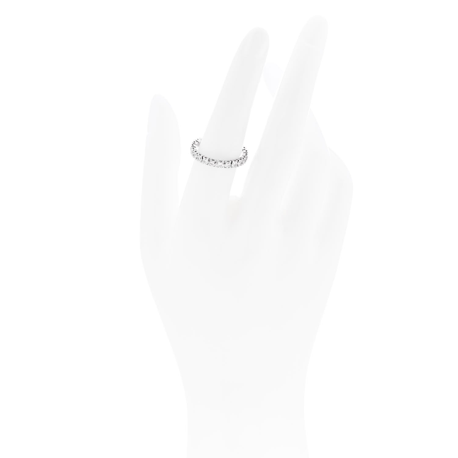 Cartier Platinum Diamond 1.52ct Destinee Wedding Band Ring 54 6.75 2 of 7