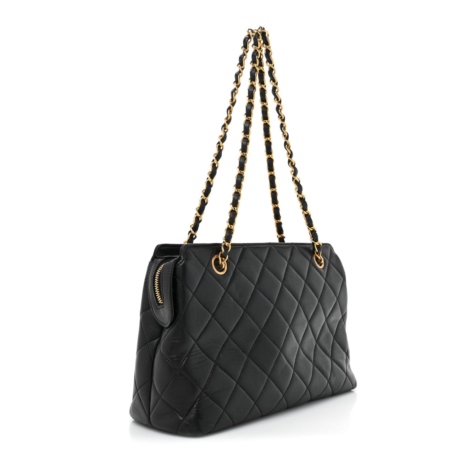Chanel Lambskin Quilted Shoulder Bag Black 3 of 13