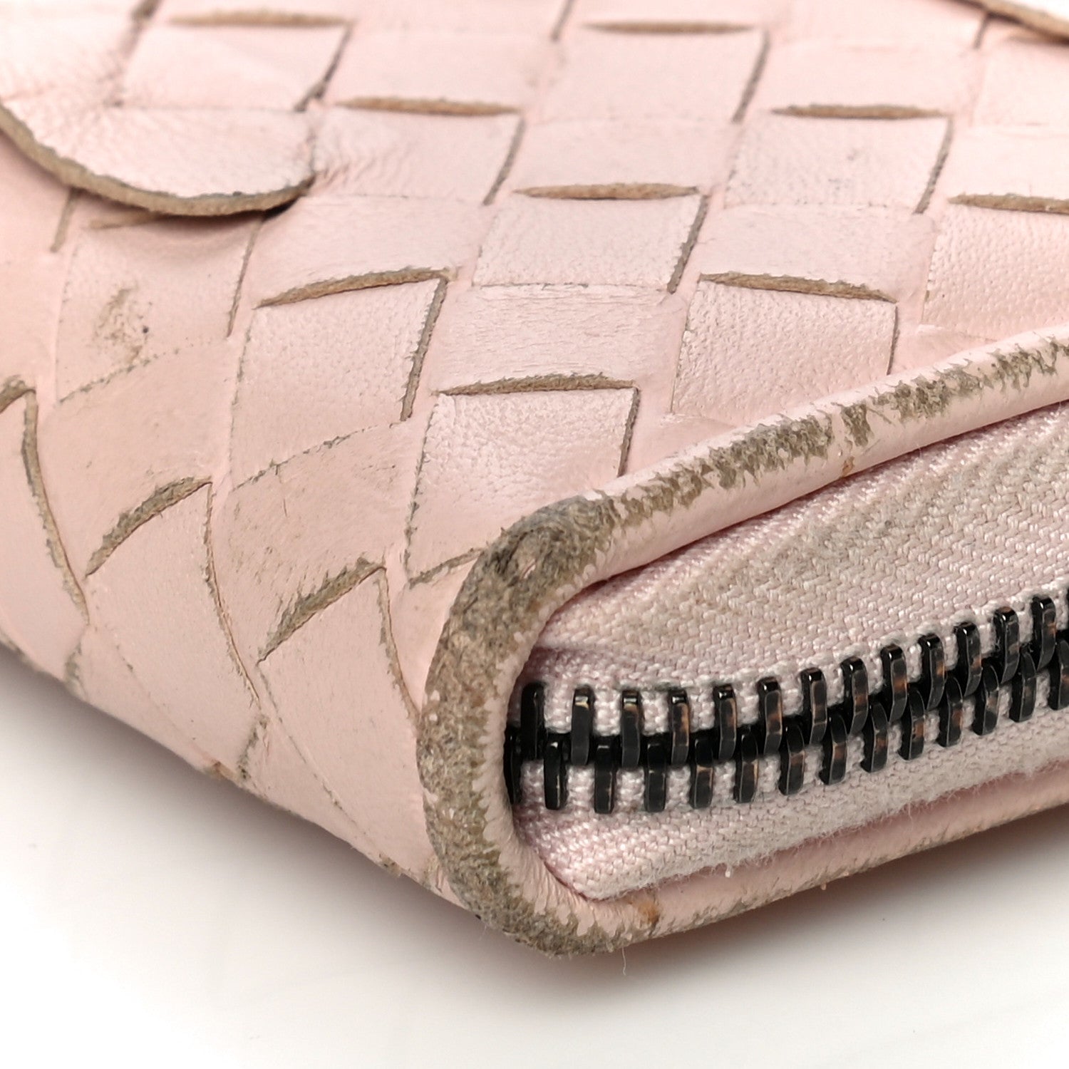 Bottega Veneta Nappa Intrecciato Zip Around Wallet Petal Pink 15 of 36